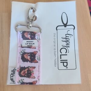 Pink Dog Print Lip Balm Holder